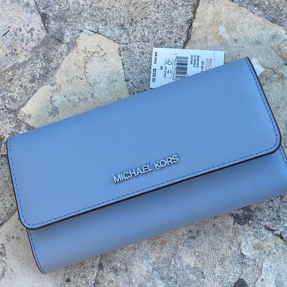 NWT Michael Kors Graphic Tote&wallet pale blue - Picture 10 of 10